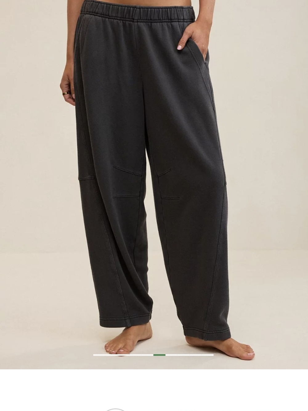Relaxed Wide-Leg Sweatpants - Black
